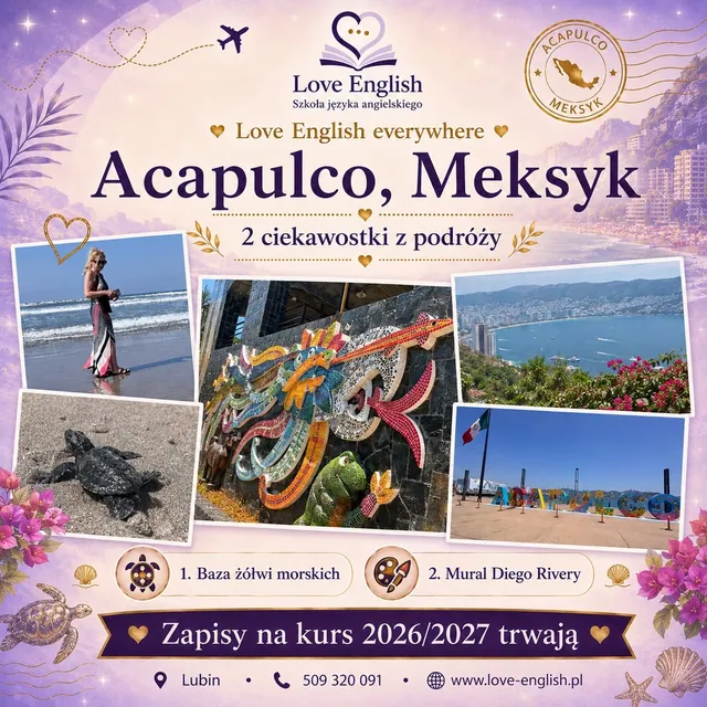 Kolaż Love English Everywhere — Acapulco, Meksyk