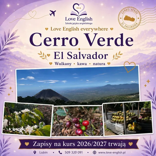 Kolaż Love English Everywhere — Cerro Verde, Salwador