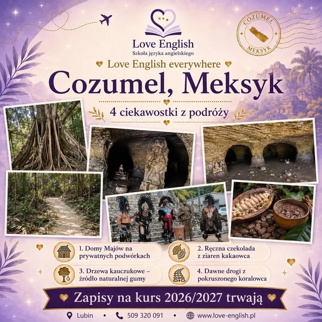 Kolaż Love English Everywhere — Cozumel, Meksyk