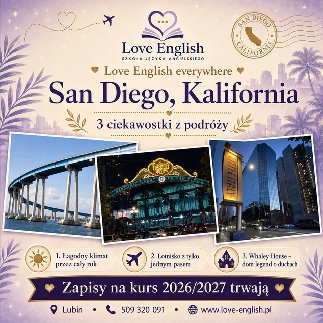 Kolaż Love English Everywhere — San Diego, Kalifornia, USA